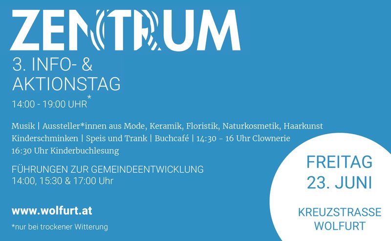 3. Info- & Aktionstag zur Zentrumsentwicklung in Wolfurt
